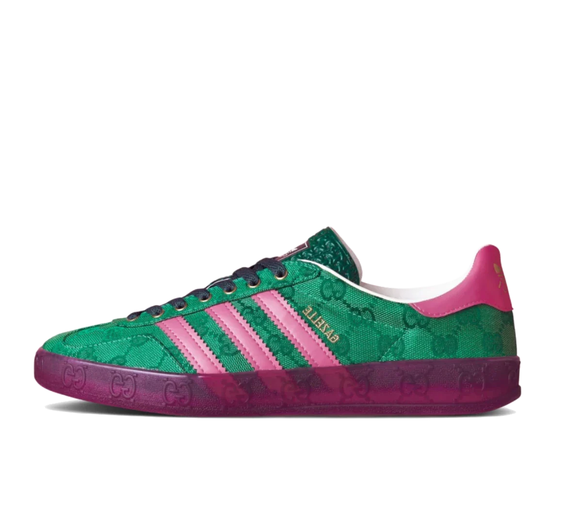 Tênis Adidas x Gucci Gazelle 'Green Pink Strata' Verde/Rosa - IE4795