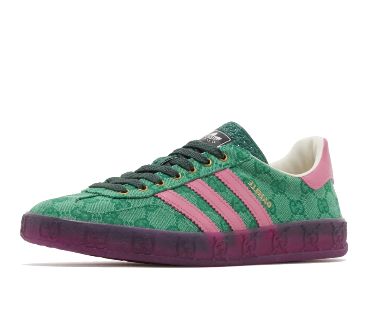 Tênis Adidas x Gucci Gazelle 'Green Pink Strata' Verde/Rosa - IE4795