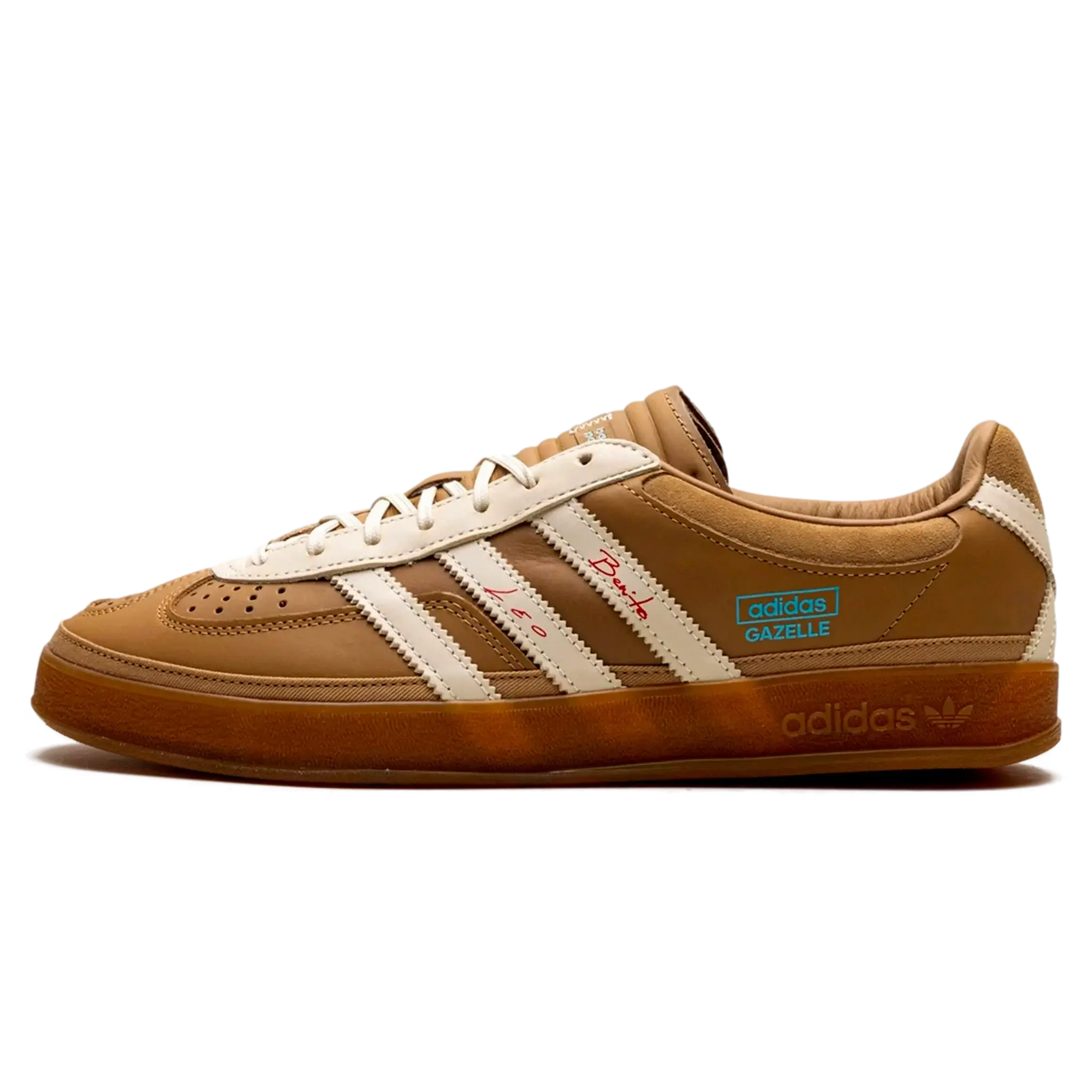 Tênis Adidas Gazelle Indoor x Bad Bunny x Lionel Messi "Cardboard" Bege - JR0182