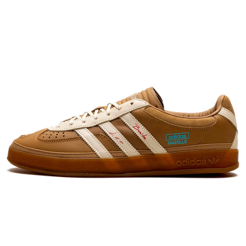 Tênis Adidas Gazelle Indoor x Bad Bunny x Lionel Messi "Cardboard" Bege - JR0182