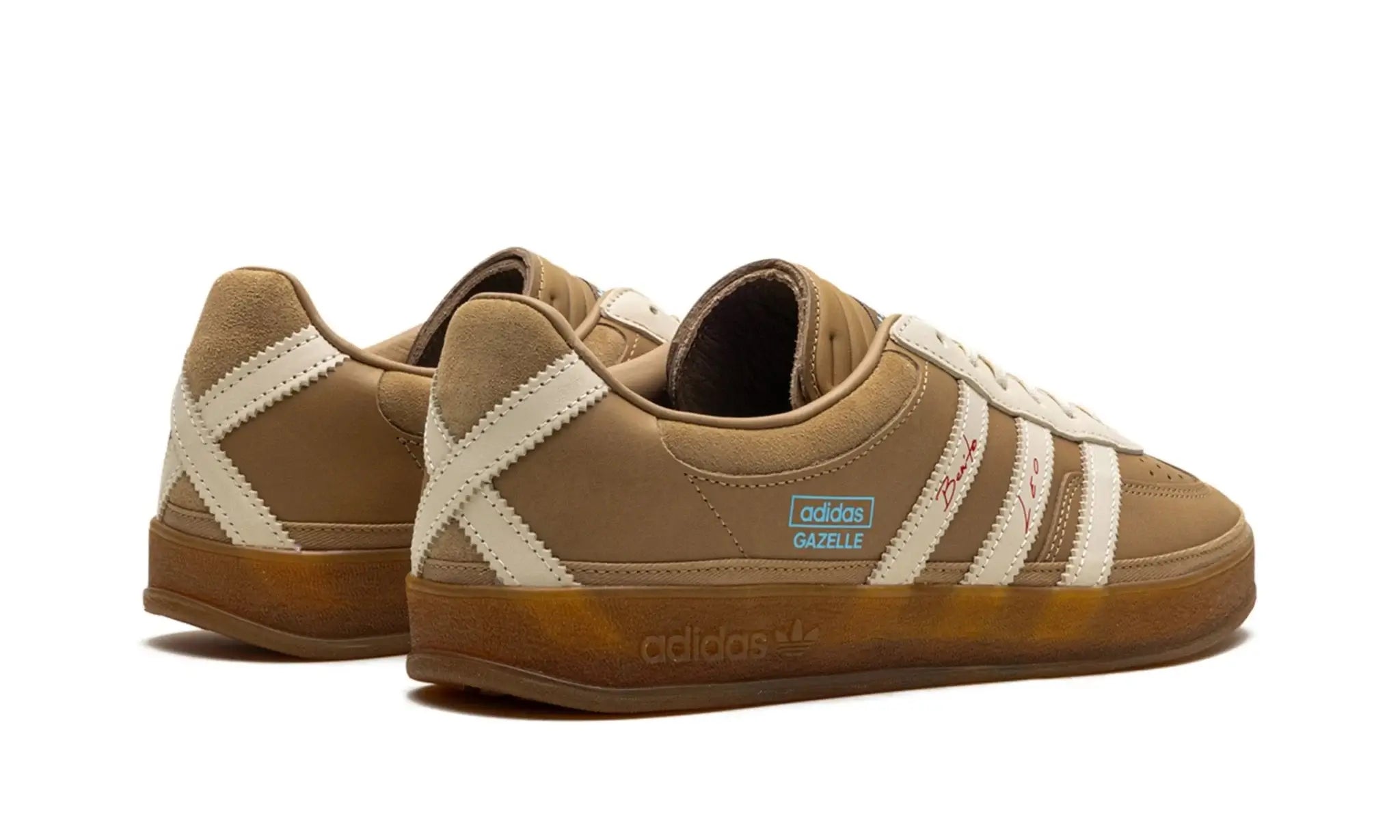 Tênis Adidas Gazelle Indoor x Bad Bunny x Lionel Messi "Cardboard" Bege - JR0182
