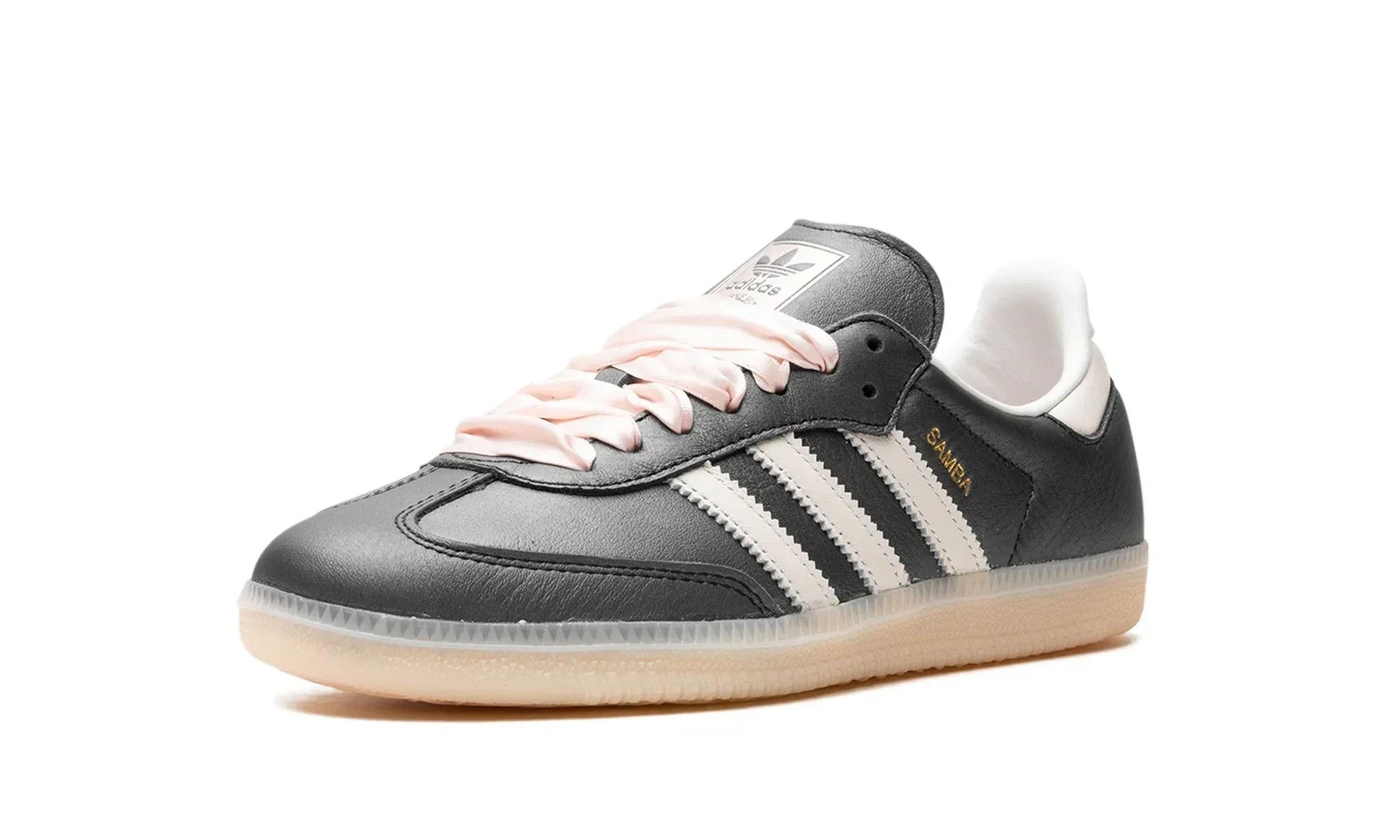 Tênis Adidas Samba OG Feminino "Black Pink Ribbon Laces" Preto - IH8047