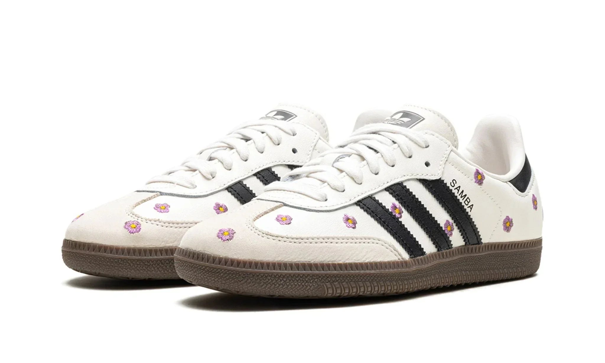 Tênis Adidas Samba OG Feminino 'White Floral Embroidery' Branco - IF4398