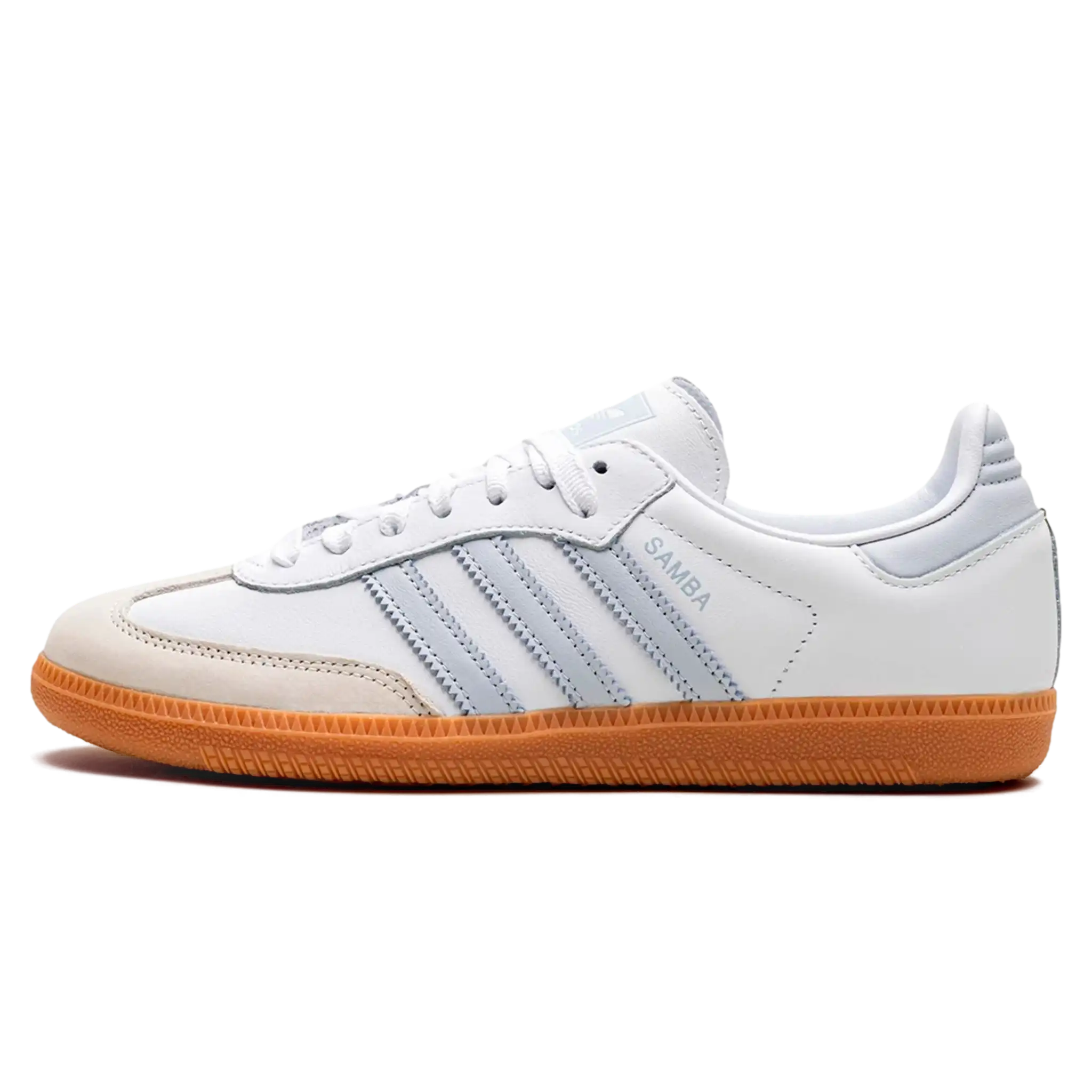 Tênis Adidas Samba OG Feminino "White Halo Blue" Branco / Azul - IE0877