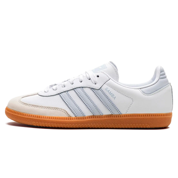 Tênis Adidas Samba OG Feminino "White Halo Blue" Branco / Azul - IE0877