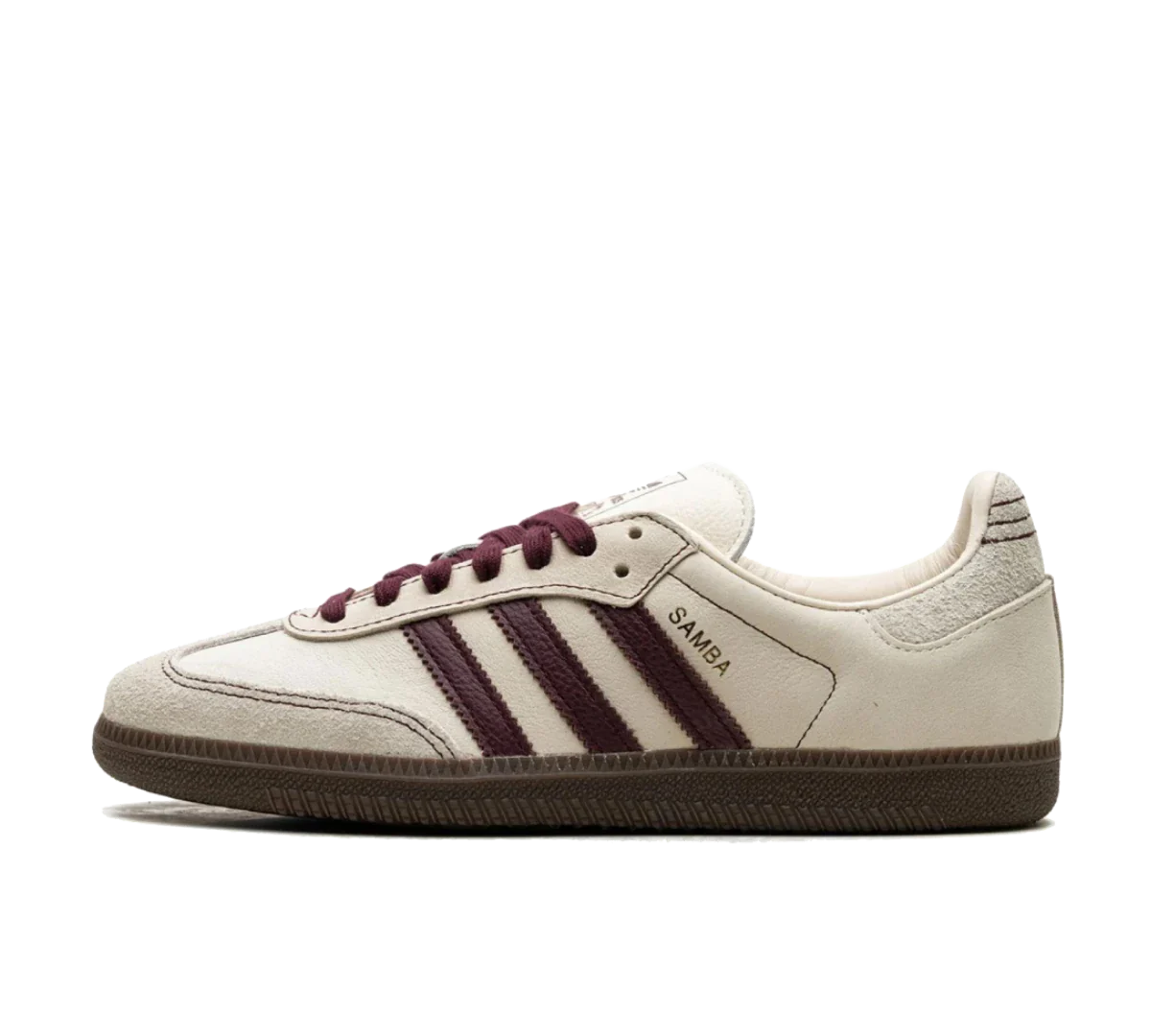 Adidas Samba OG 'Wonder White Maroon' Bege/Vinho - IG1987