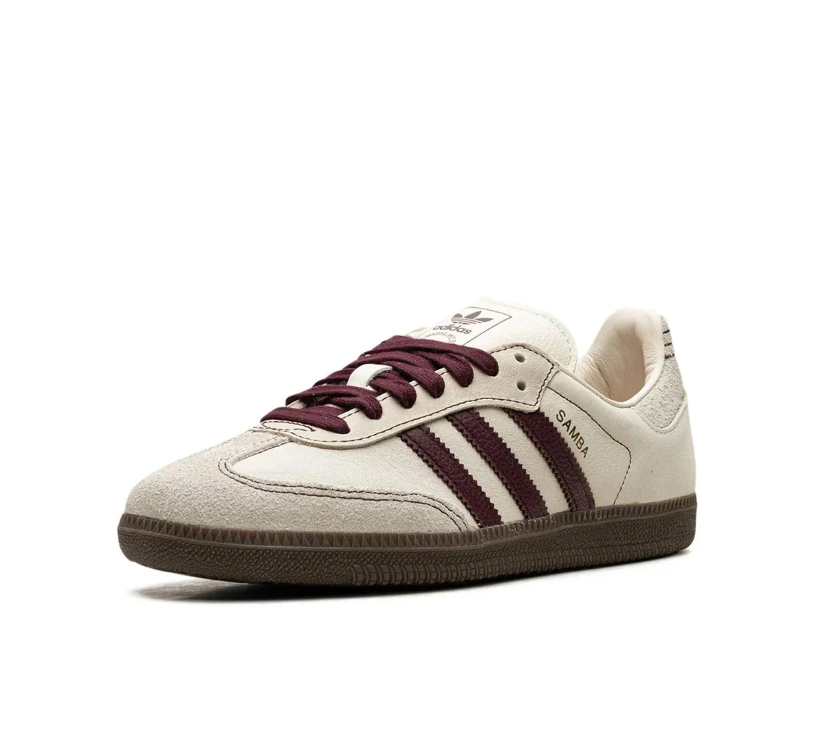 Adidas Samba OG 'Wonder White Maroon' Bege/Vinho - IG1987