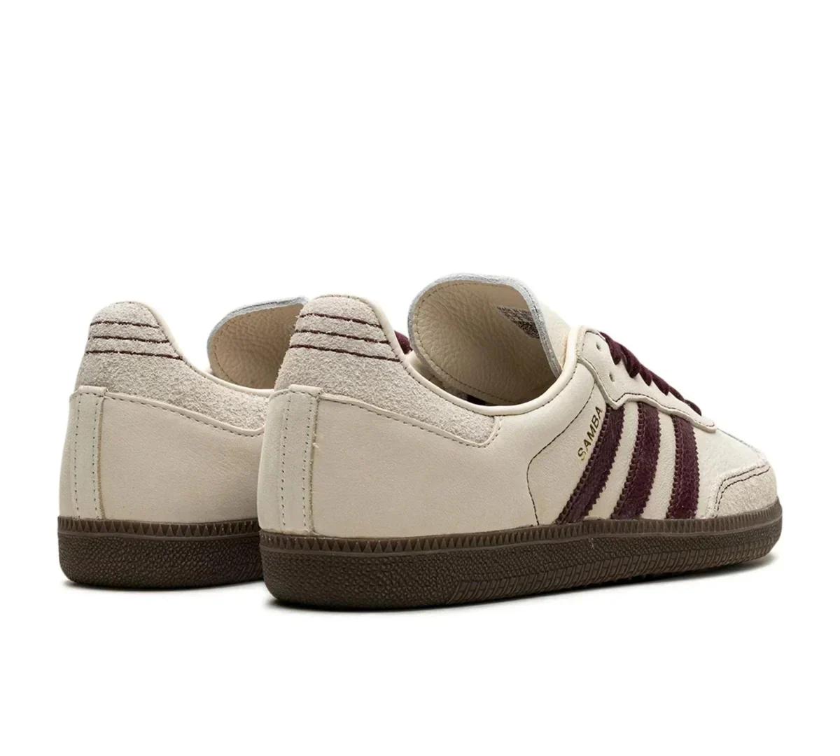 Adidas Samba OG 'Wonder White Maroon' Bege/Vinho - IG1987