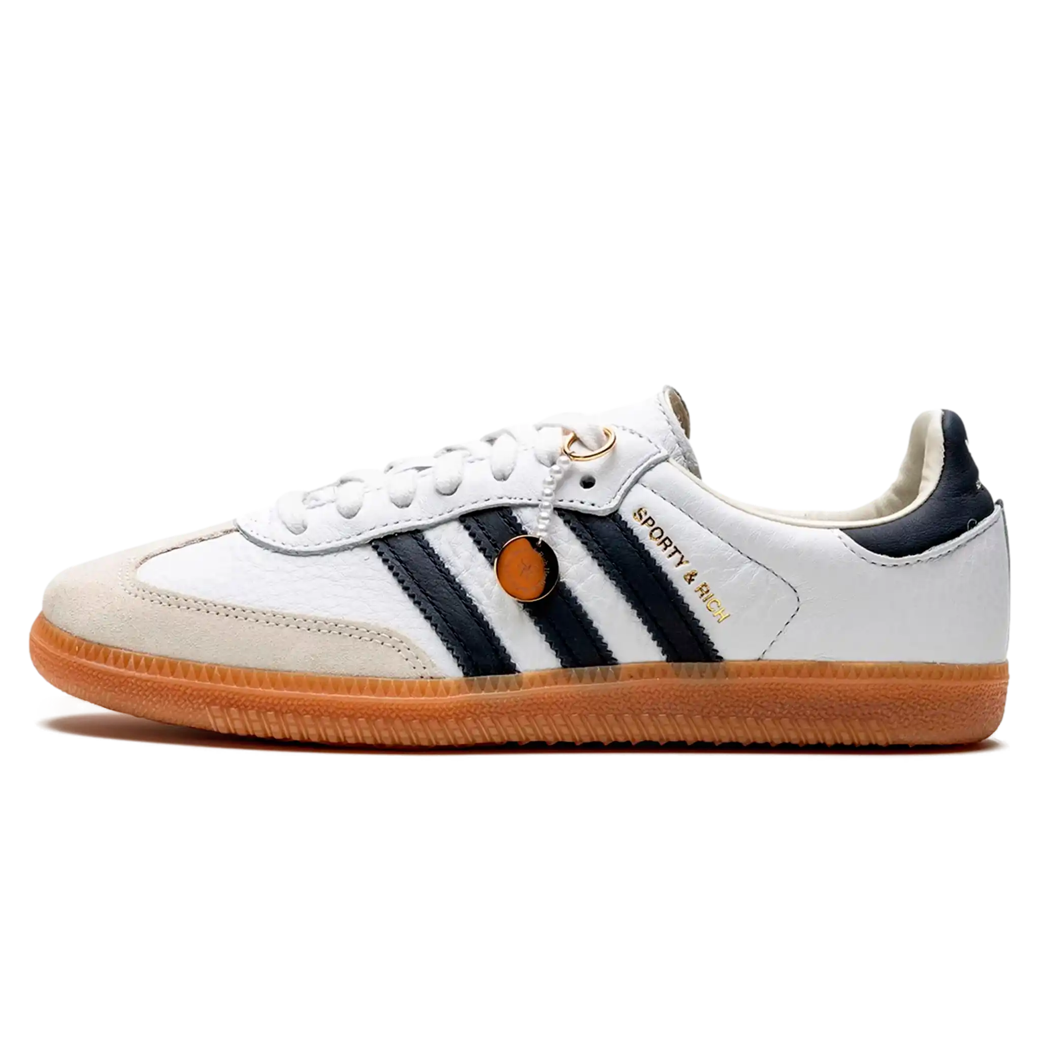 Tênis Adidas Samba OG x Sporty & Rich "Cloud White" - HP3354