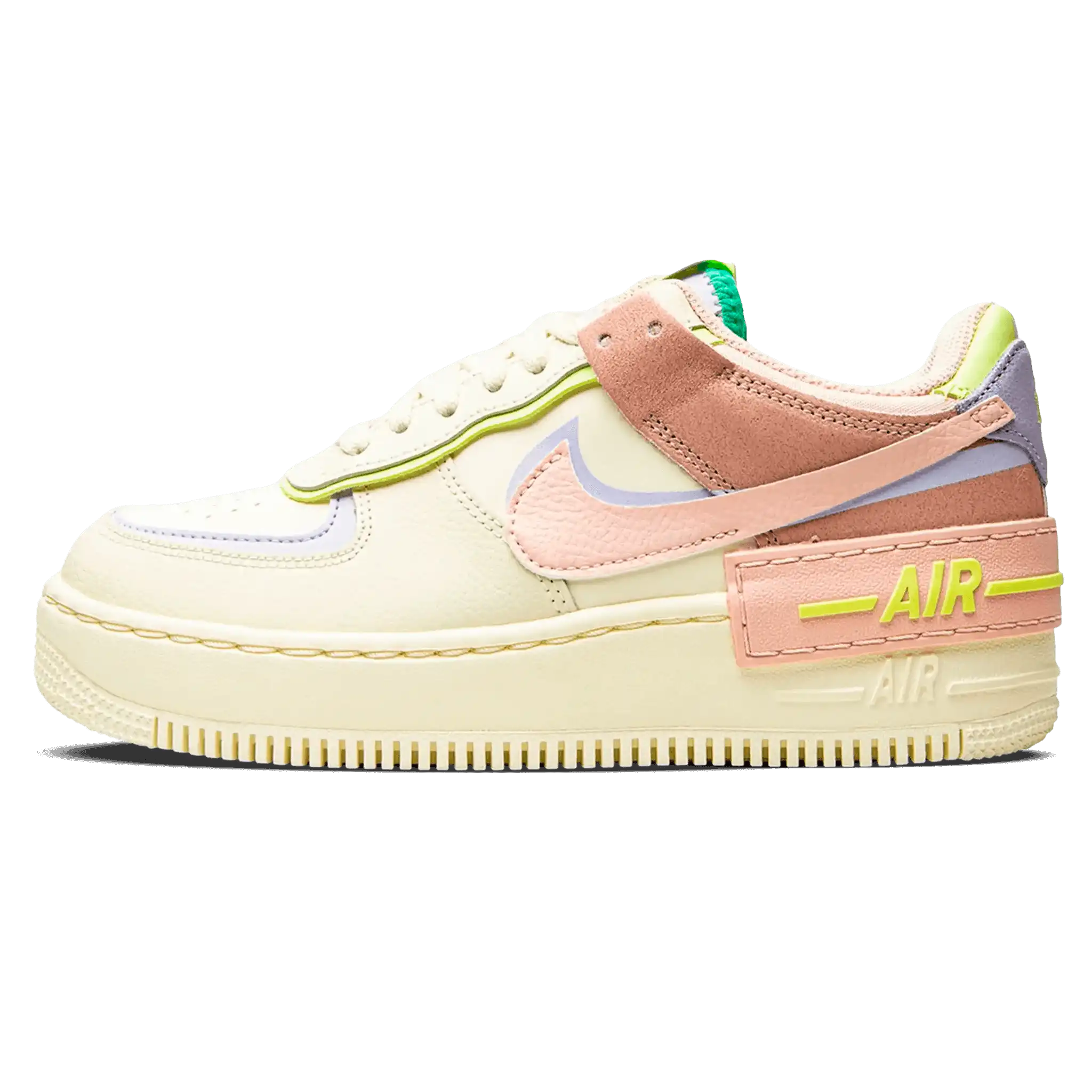 Tênis Air Force 1 Shadow Feminino "Cashmere" Creme / Rosa - CI0919-700