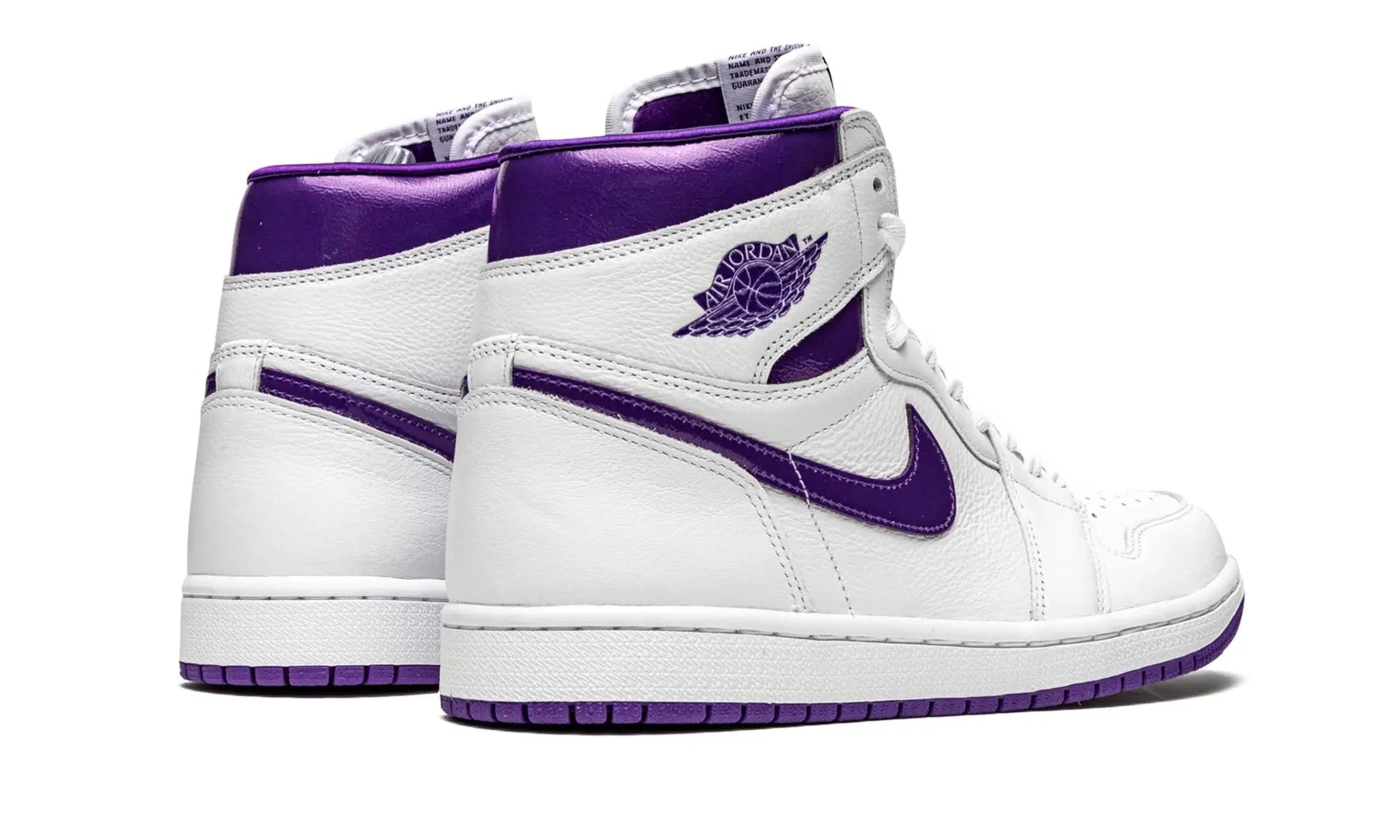 Tênis Air Jordan 1 High "Court Purple White" Branco / Roxo - CD0461-151