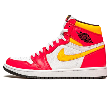 Tênis Air Jordan 1 High "Fusion Red" Rosa / Amarelo - 555088-603