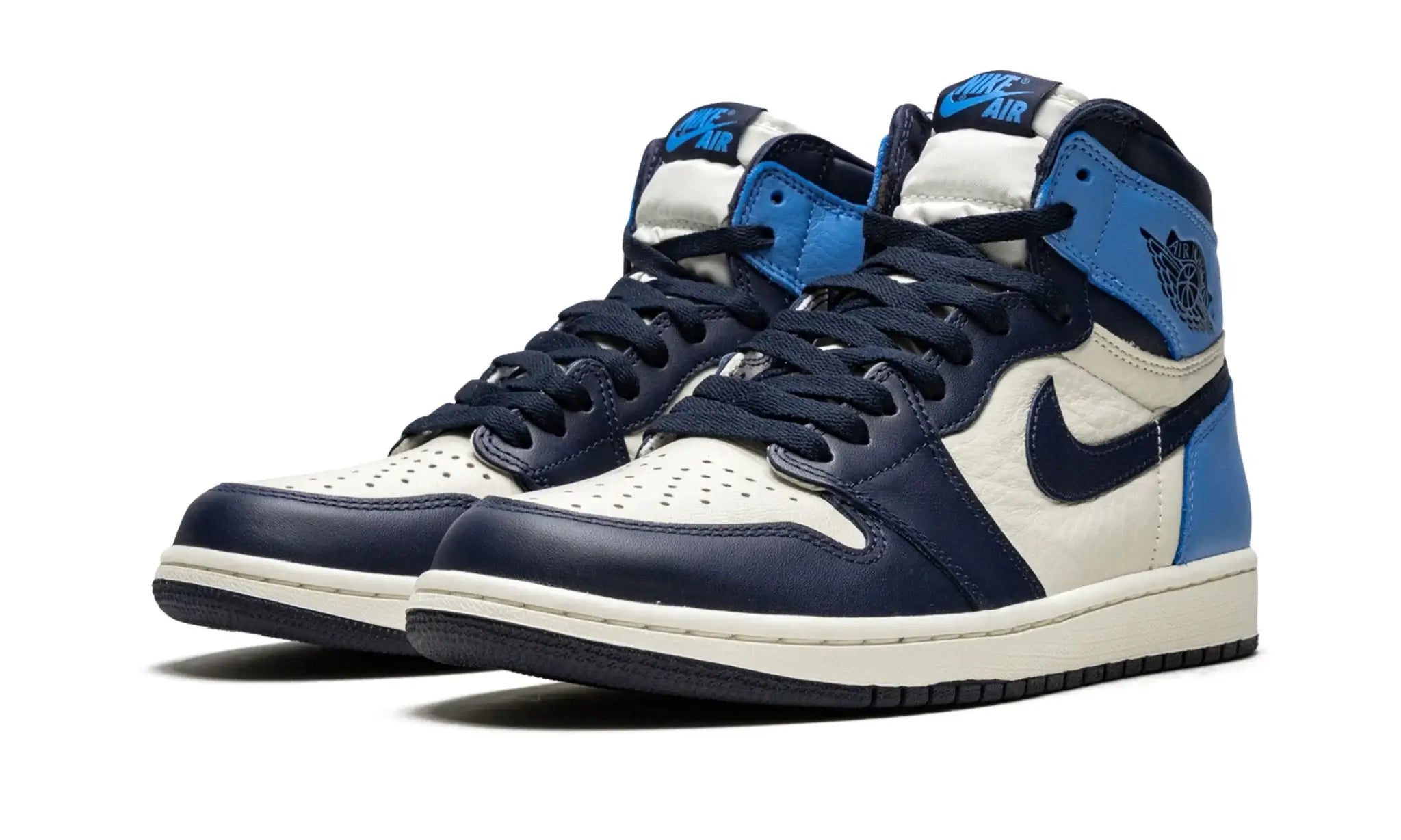 Tênis Air Jordan 1 High "Obsidian" Azul / Branco - 555088-140