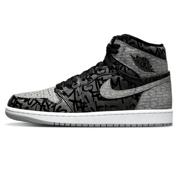 Tênis Air Jordan 1 High "Rebellionaire" Preto / Cinza - 555088-036