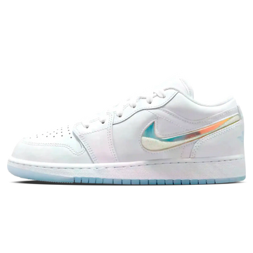 Tênis Air Jordan 1 Low Feminino "Glitter Swoosh" Branco - FQ9112-100