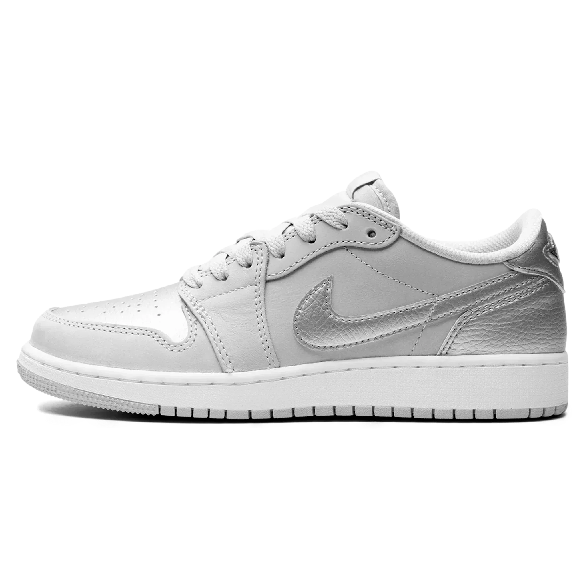 Tênis Air Jordan 1 Low Masculino "Metallic Silver" Prata - CZ0790-002