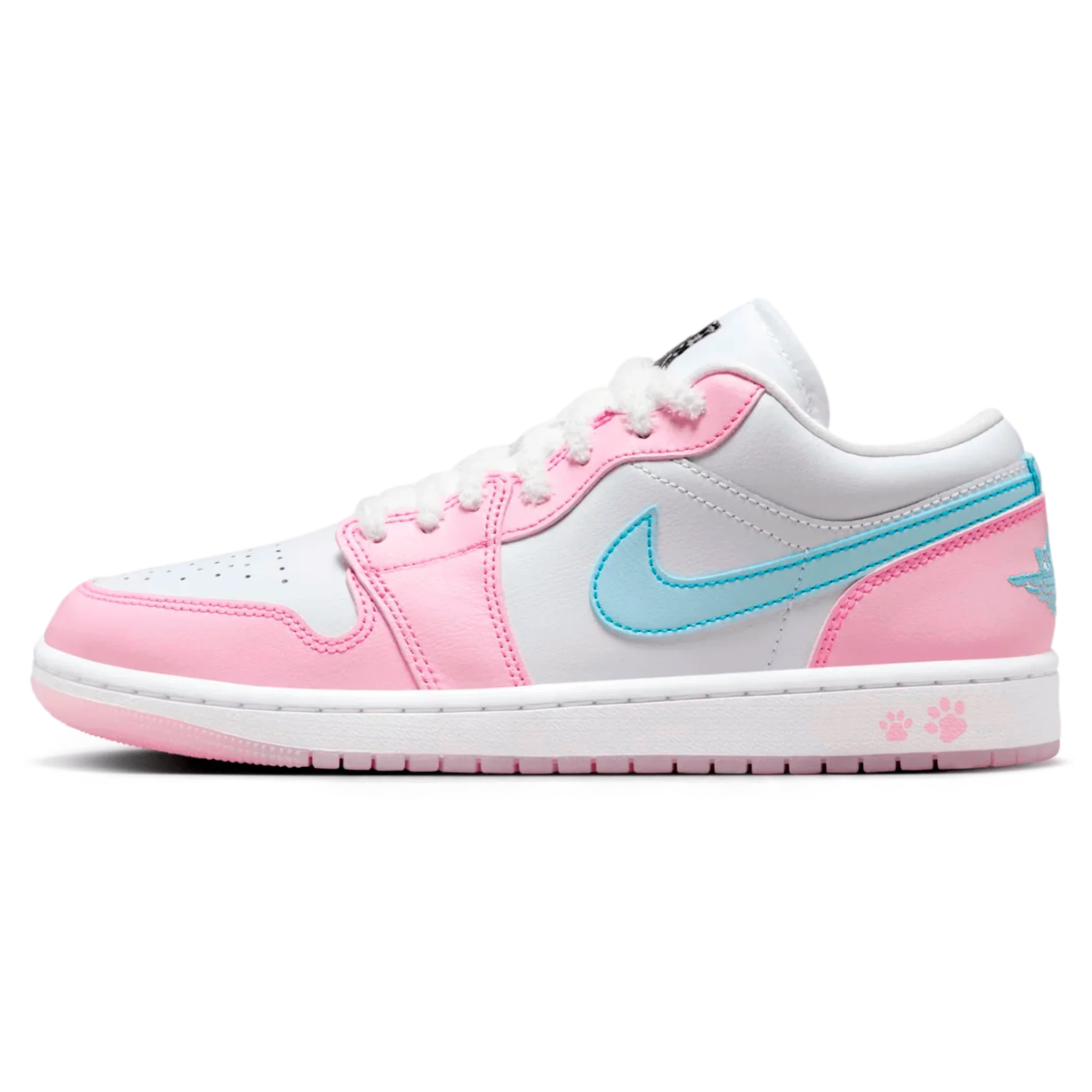 Tênis Air jordan 1 Low Feminino "Paw Print" Rosa - HM3706-141
