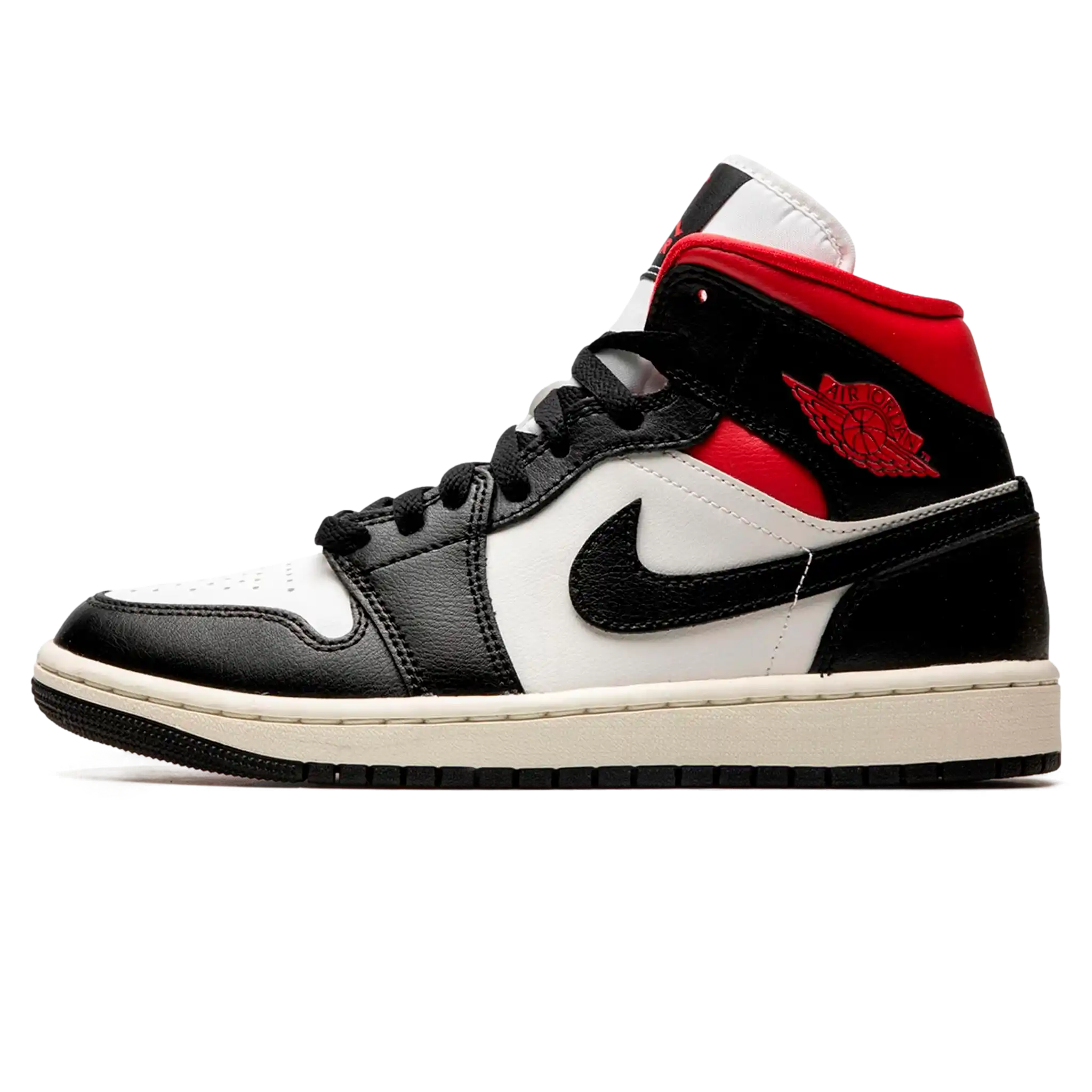Tênis Air Jordan 1 Mid "Gym Red Panda" Preto / Vermelho - BQ6472-061