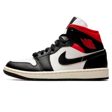 Tênis Air Jordan 1 Mid "Gym Red Panda" Preto / Vermelho - BQ6472-061