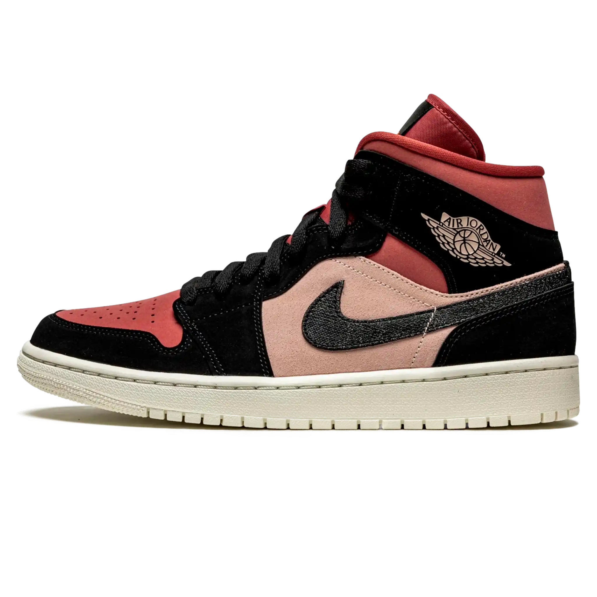 Tênis Air Jordan 1 Mid Feminino "Canyon Rust" Rosa / Preto - BQ6472-202