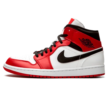Tênis Air Jordan 1 Mid Feminino "Chicago White Heel" Vermelho / Branco - 554275-173