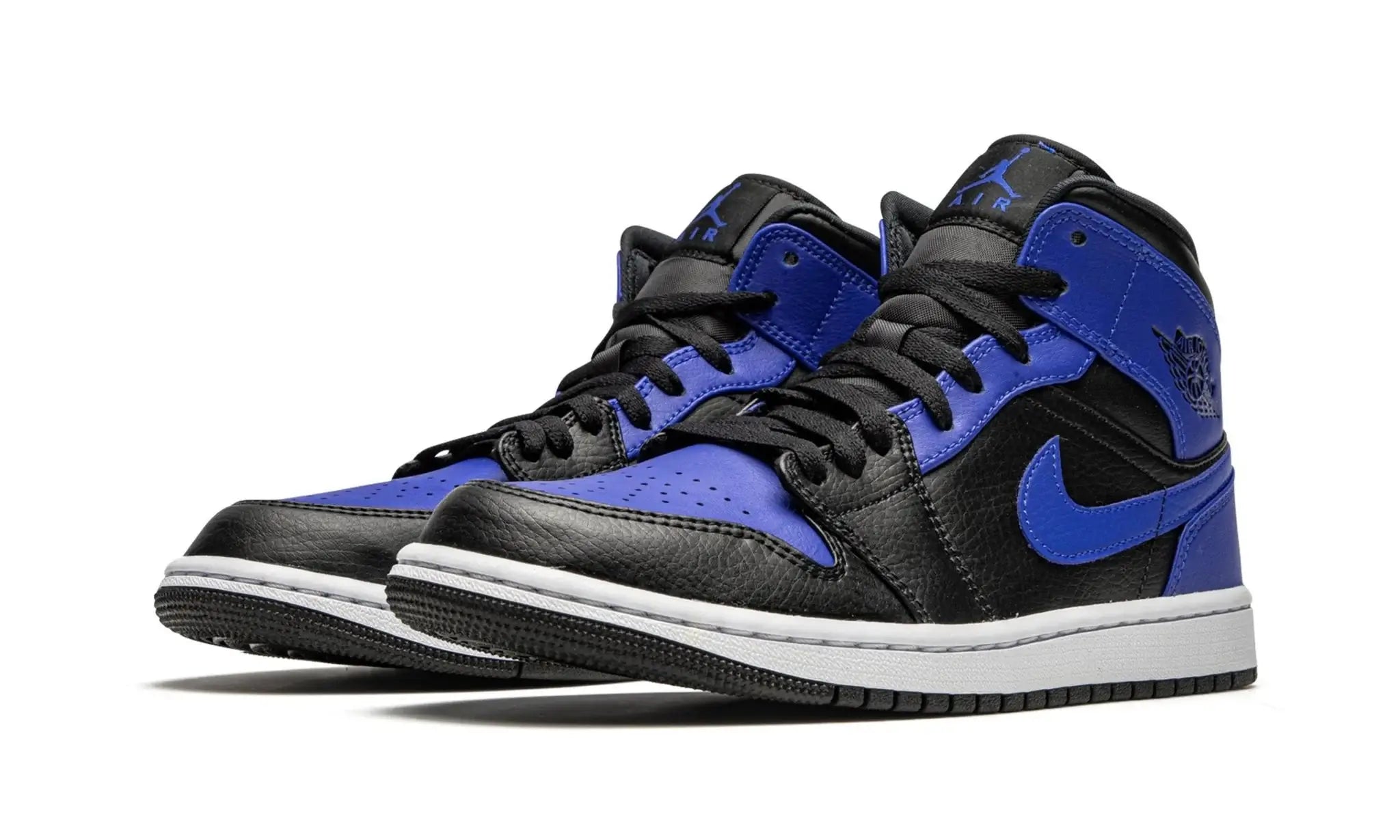 Tênis Air Jordan 1 Mid "Hyper Royal" Azul / Preto - 554724-077
