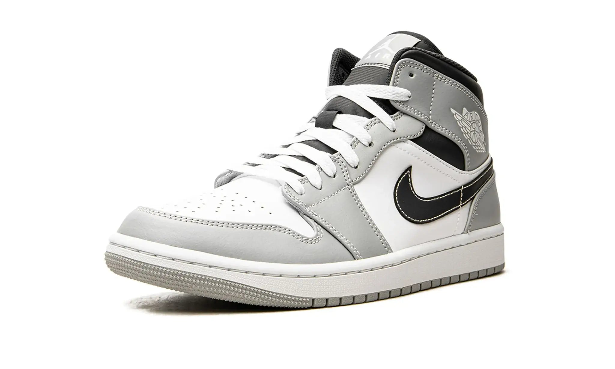 Tênis Air Jordan 1 Mid Feminino "Light Smoke Grey Anthracite" Cinza - 554725-078