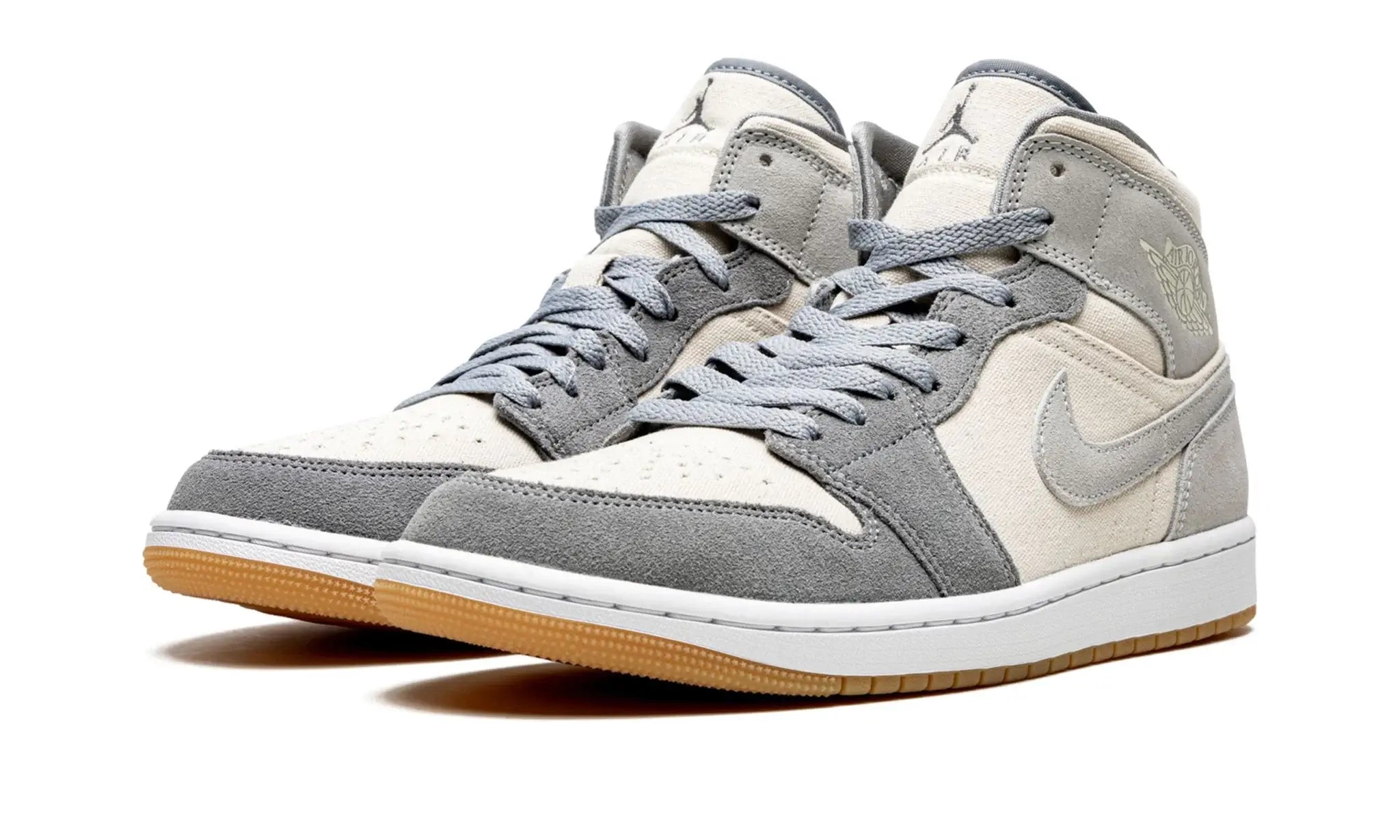 Tênis Air Jordan 1 Mid Masculino "Coconut Milk Particle Grey" Cinza - DN4281-100