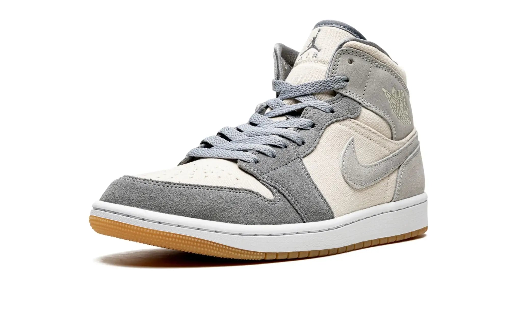 Tênis Air Jordan 1 Mid Masculino "Coconut Milk Particle Grey" Cinza - DN4281-100