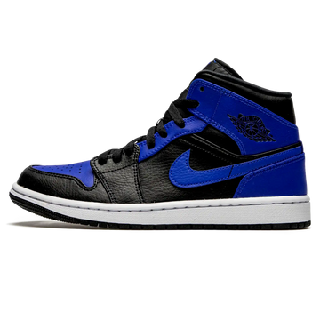 Tênis Air Jordan 1 Mid "Hyper Royal" Azul / Preto - 554724-077