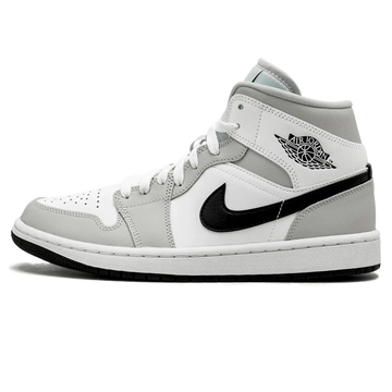 Tênis Air Jordan 1 Mid Feminino "Light Smoke Grey" Cinza - 554725-092