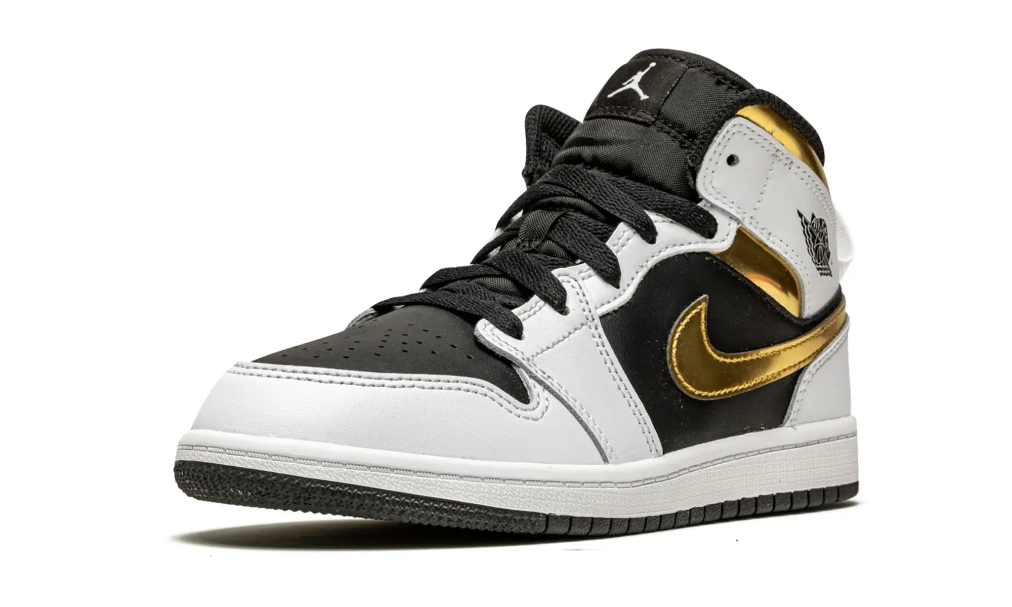 Tênis Air Jordan 1 Mid "White Gold" Branco / Dourado - 554725-190
