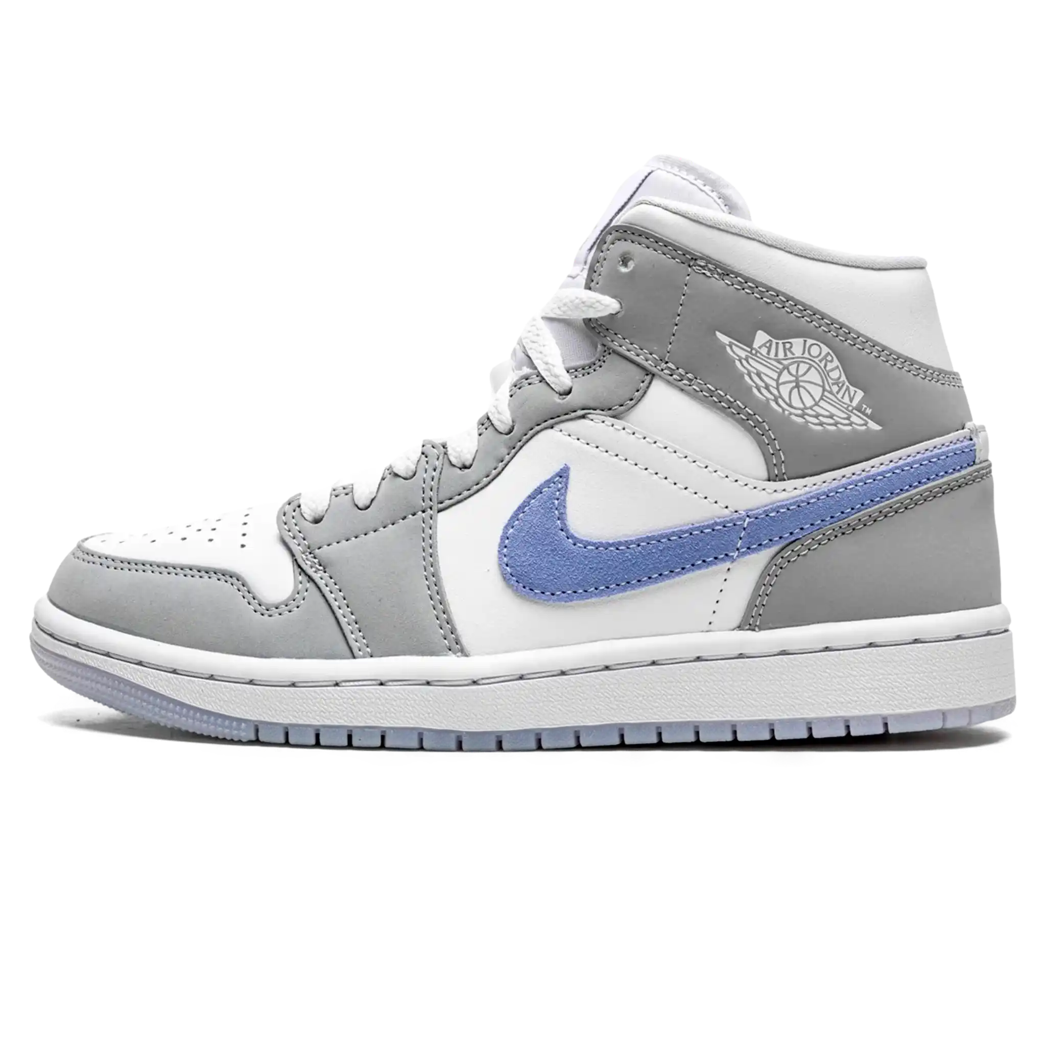 Tênis Air Jordan 1 Mid Feminino "Wolf Grey" Cinza - BQ6472-105
