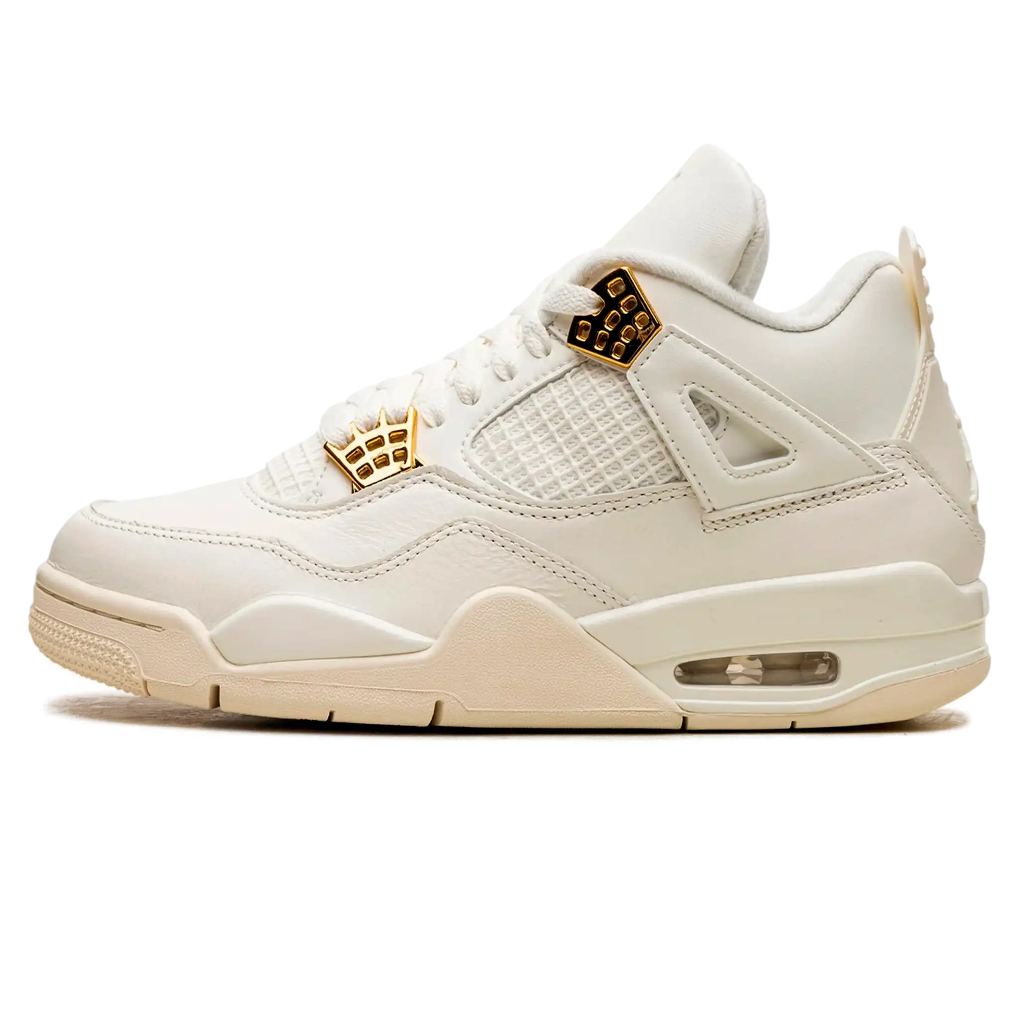 Tênis Air Jordan 4 "Metallic Gold" Branco / Dourado - AQ9129-170