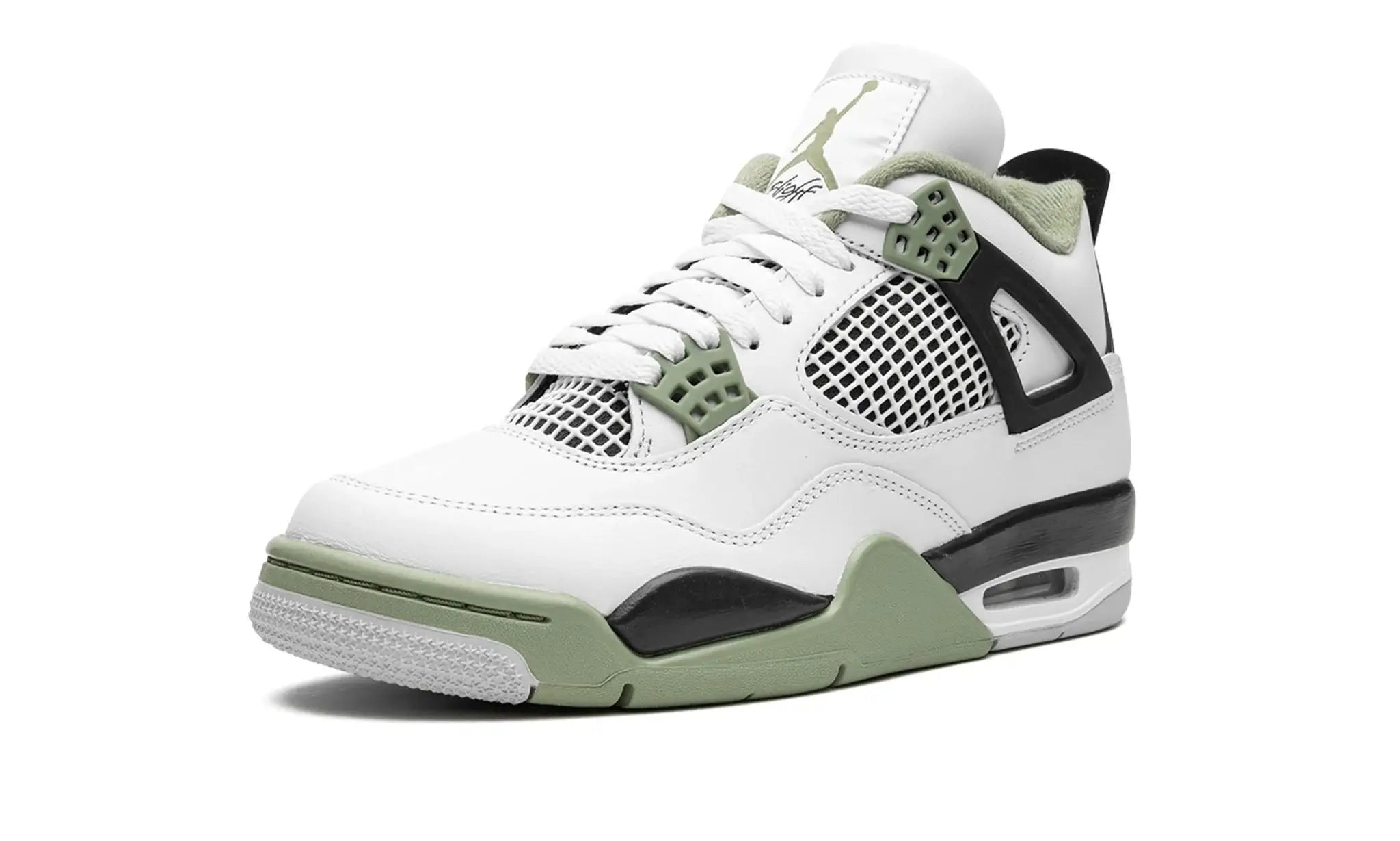 Tênis Air jordan 4 "Seafoam Oil Green" Branco / Verde - AQ9129-103