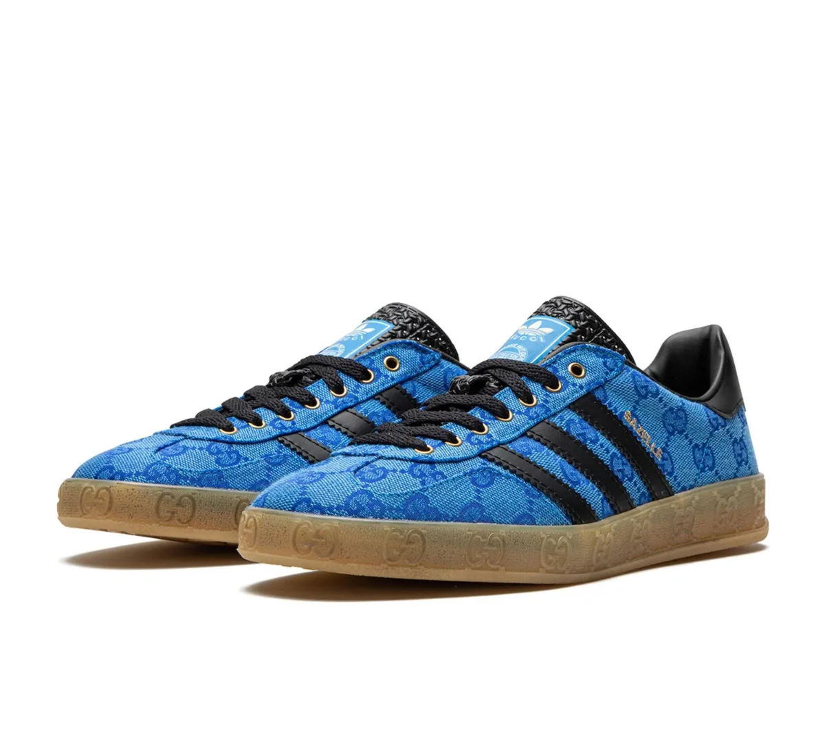 Tênis Adidas x Gucci Gazelle 'GG Monogram Blue' - IE2265