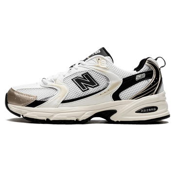 Tênis New Balance 530 "White & Light Gold Metallic" Dourado / Branco - MR530TC