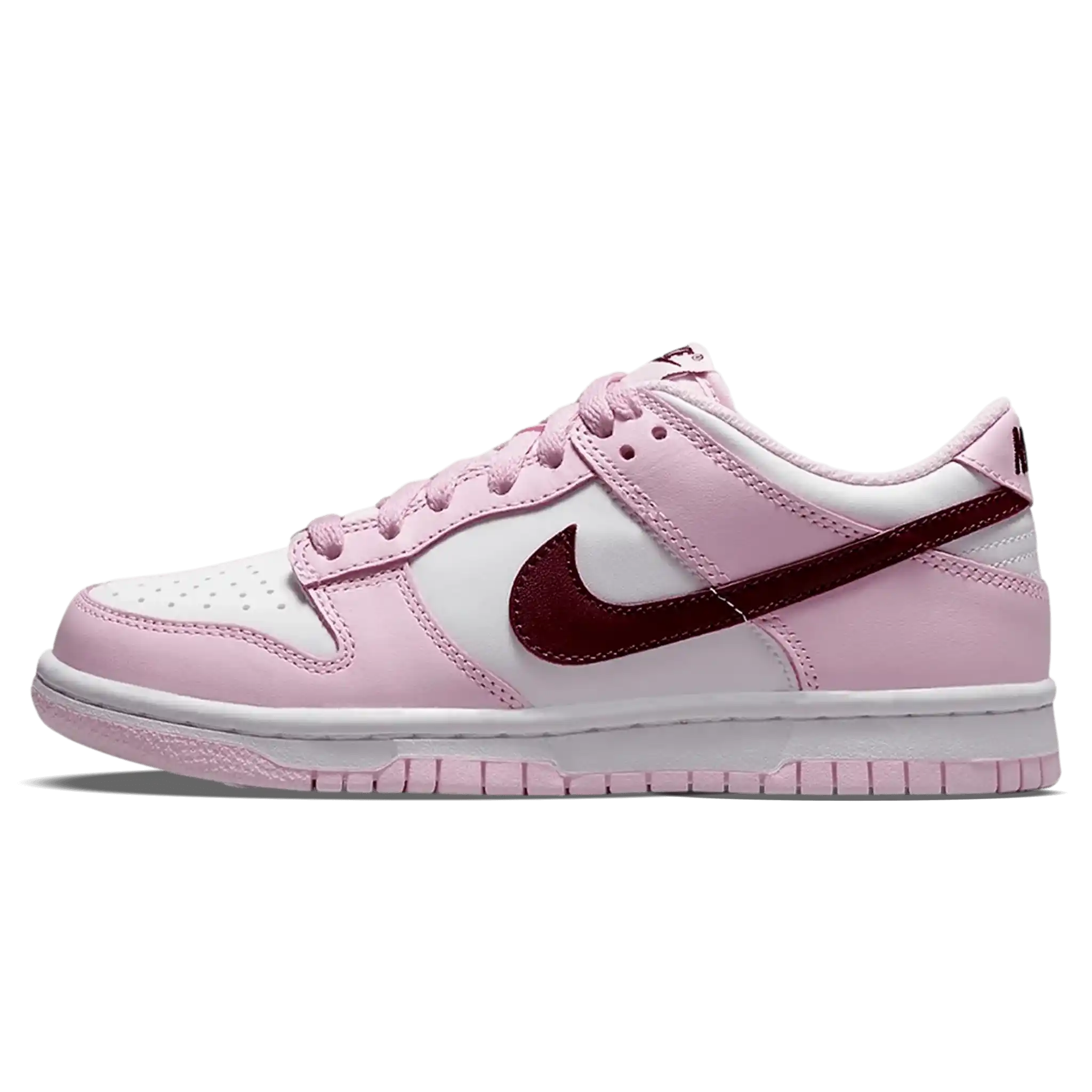 Tênis Nike Dunk Low Feminino "Pink Red Foam White" Rosa - CW1590-601
