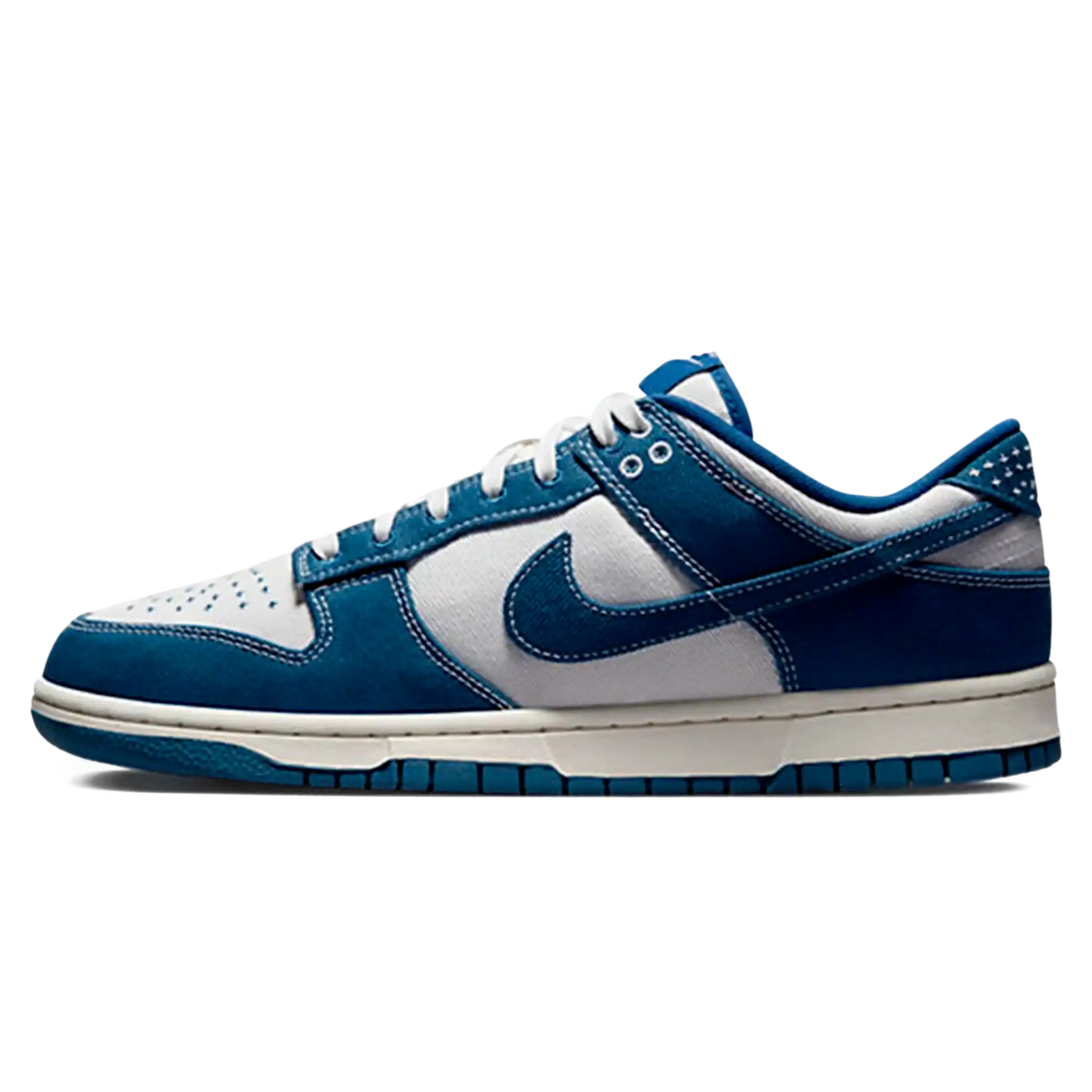Tênis Nike Dunk Low "Sashiko industrial Blue" Azul - DV0834-101