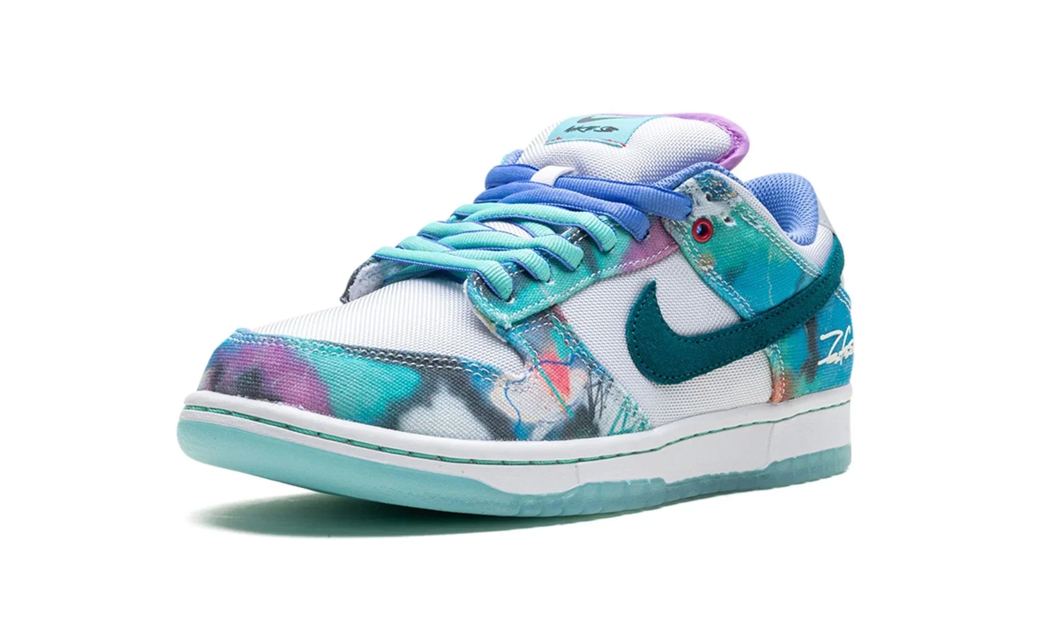 Tênis Nike Dunk Low SB x Futura "Bleached Aqua" Azul - HF6061-400