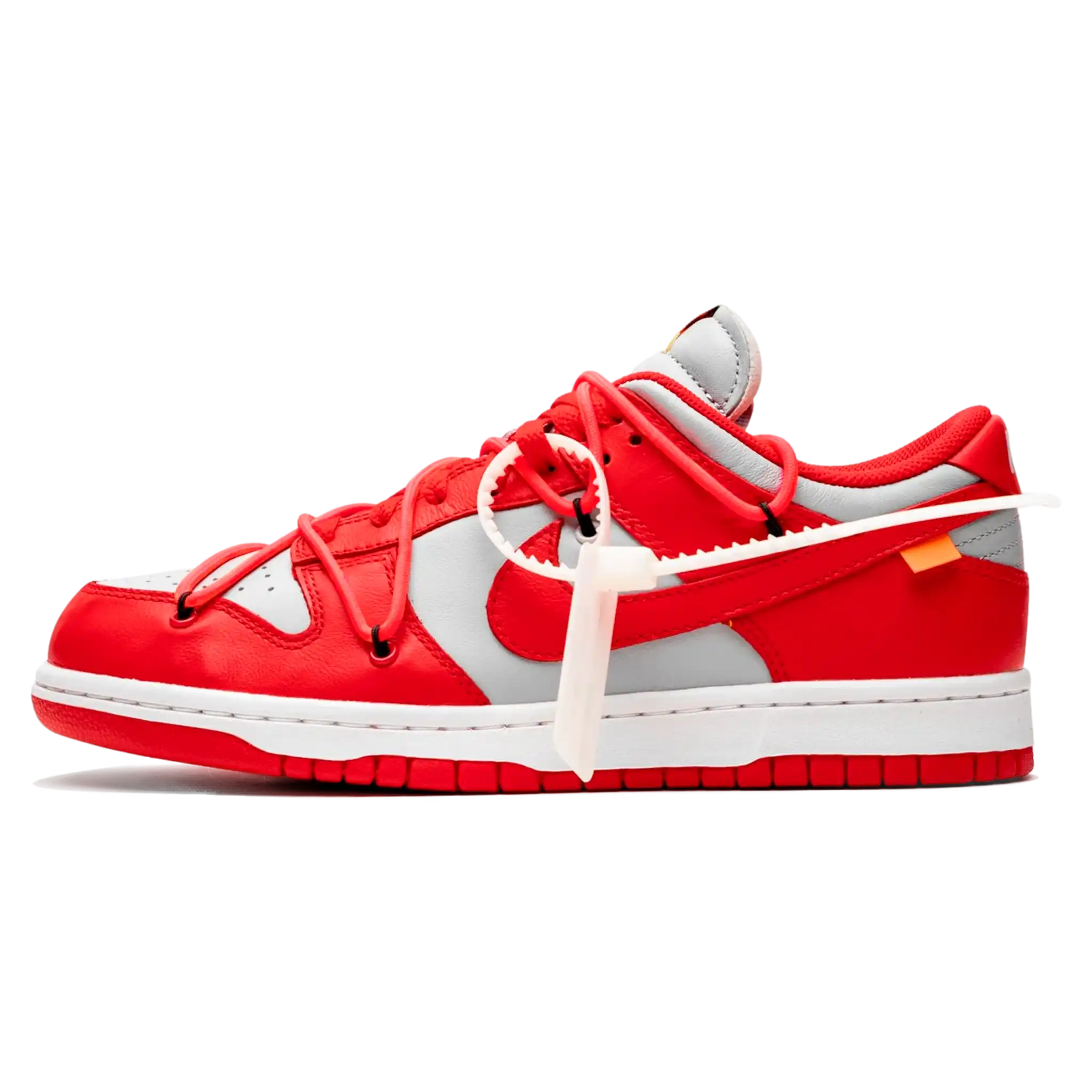 Tênis Nike Dunk Low x Off-White "University Red" Vermelho - CT0856-600