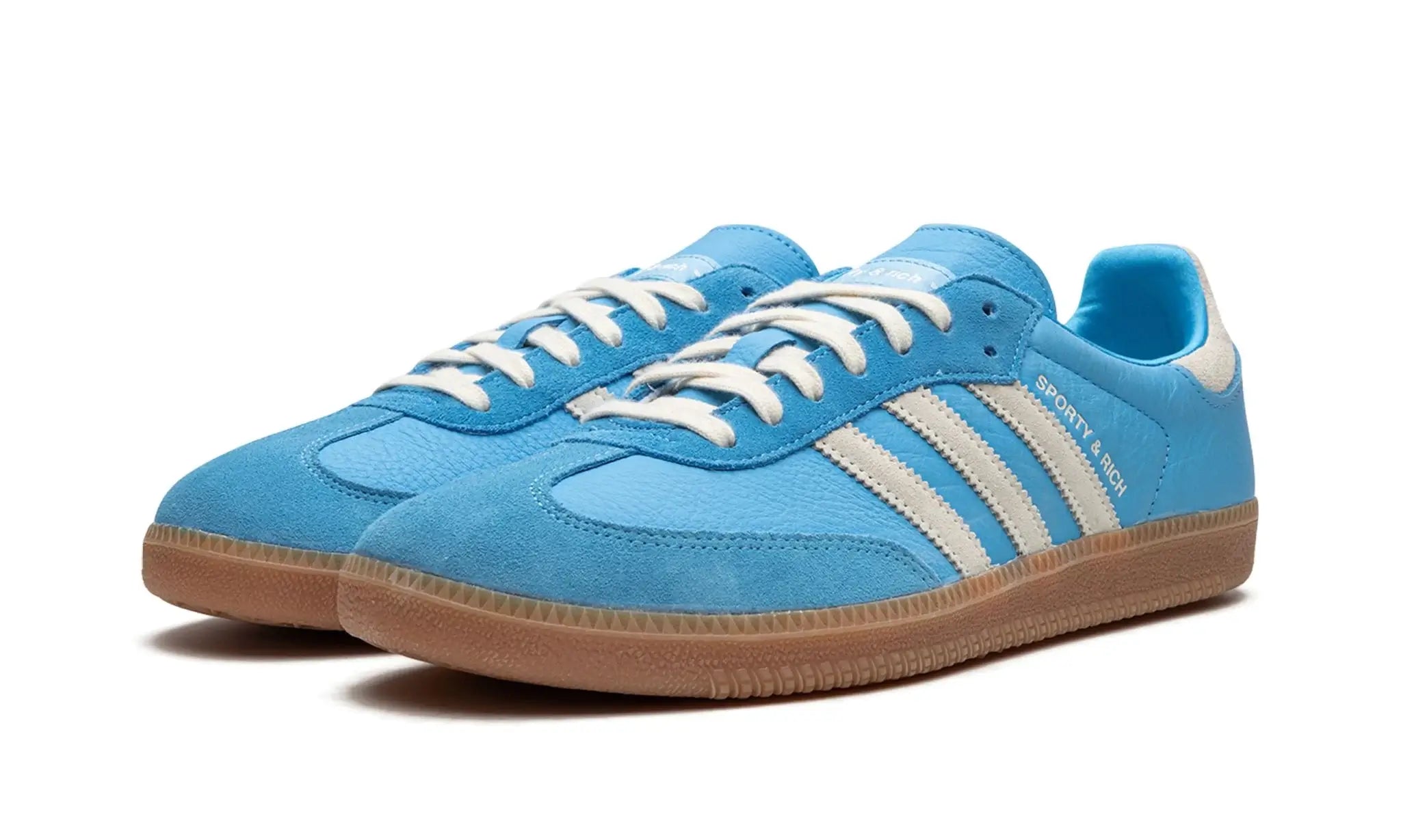 Tênis Adidas Samba OG x Sporty & Rich "Blue Rush" Azul - IE6975