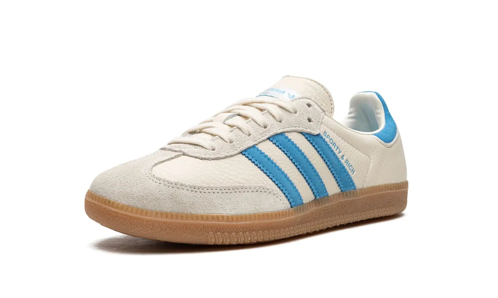 Tênis Adidas Samba OG x Sporty & Rich "Cream Blue" - IE7096